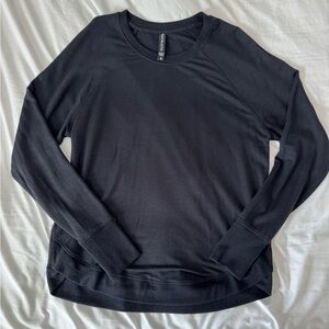 Athleta Black Crewneck Sweatshirt Medium | Soft Reglan Sleeve Athleisure